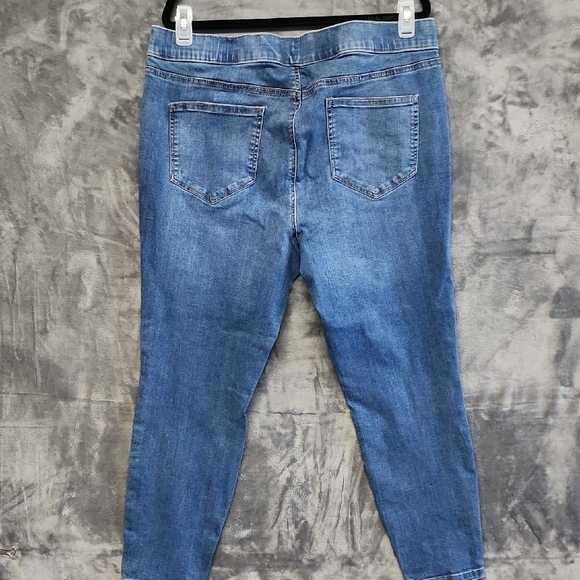 Sonoma Women's Blue Skinny Jeans with Patchwork sz 18W - Picture 5 of 10